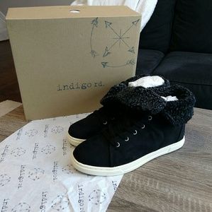 Fur Lined High-Top Sneakers